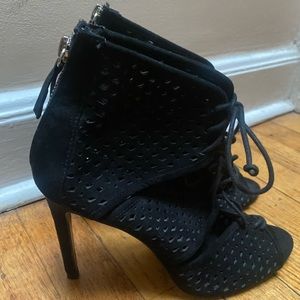 Zara High Heel Suede Peep Toe Shoe!